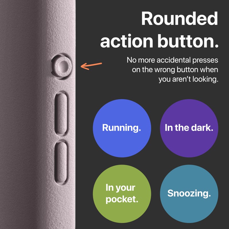 TineeOwl حافظة TineeOwl لهاتف iPhone 16 Pro Max مغناطيسية، زر التحكم في الكاميرا، متوافقة مع MagSafe، TPU، تصميم بسيط، نحيفة/رقيقة، قابضة - سلسلة Dune (لافندر غامق، iPhone 16 Pro Max) - Image 2
