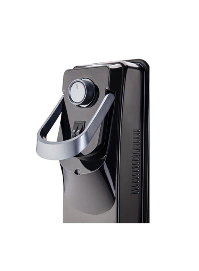 ارو دفايه كهربائيه - زيت - 2500 وات - 13 ريشه - 3 مستويات - تحكم بدرجه الحراره حمايه من السقوط  - اسود - RO-130HSB - Image 5