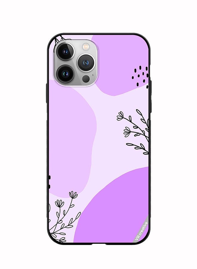 VR CREATIVE Protective Case Cover For Apple iPhone 11 Pro Purple Flower Design Multicolour - Image 1