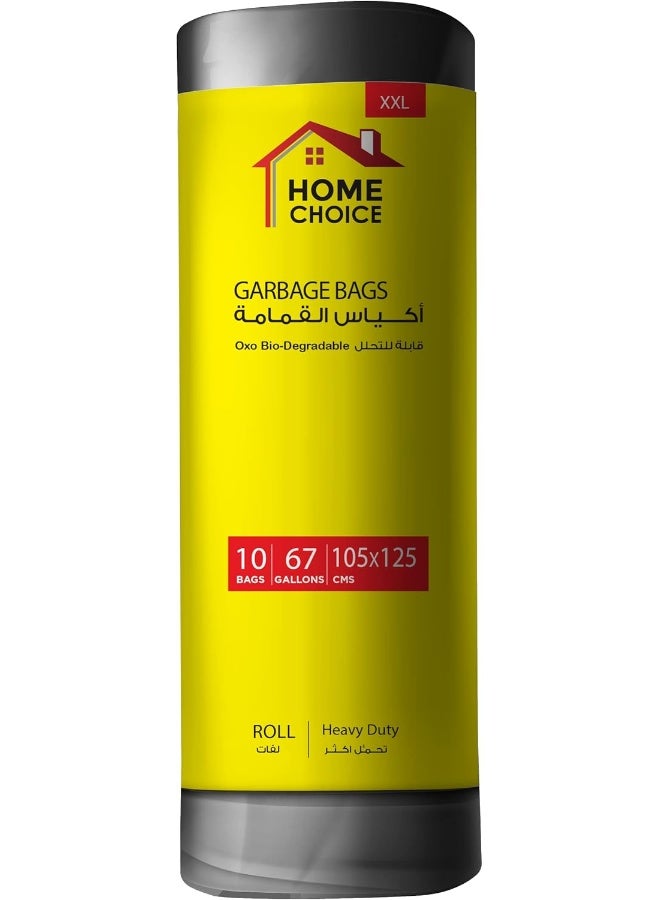 HOME CHOICE 67 Gallons, Pack of 20 Trash Bags (10 Trash Bags X 2 Rolls), Size 105*125 cm, Heavy Duty Bio-degradable Garbage Bags Rolls, Bin Liners  - Image 2