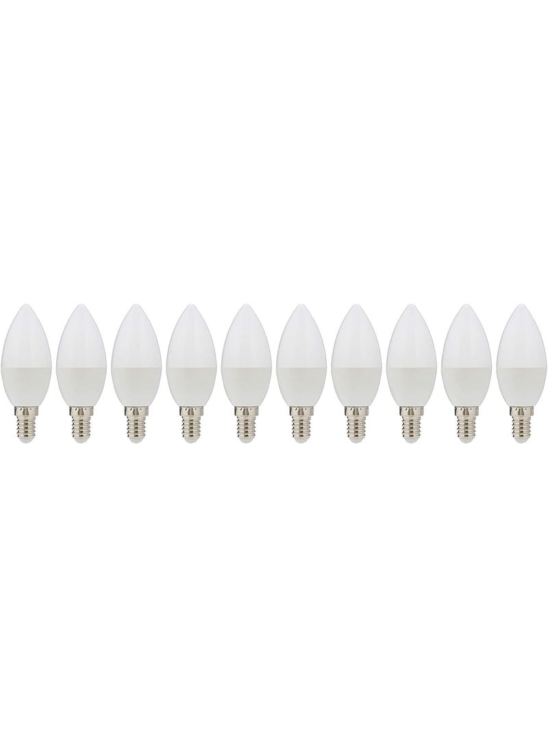 Narken 10 Pack  7W Small Edison Screw Type Warmwhite 3000K LED Power Saving Plastic coated Aluminum Candle Lamp Bulb Light. - Image 1
