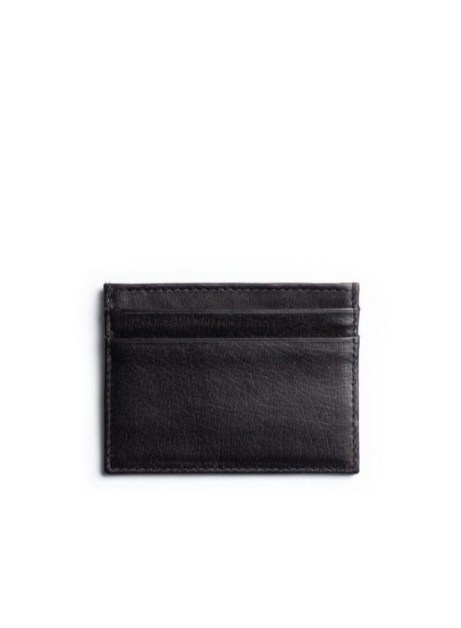 ايه ار سابلاي Business Card Holder من Arij Bags | حامل كروت جلد طبيعي، حجم صغير مناسب للجيب، 4 أماكن للكروت، مكان للنقود، تصميم عملي للاستخدام اليومي (10 × 7.5 سم) (أسود) - Image 4
