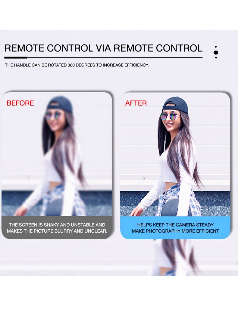 Wireless Bluetooth Selfie Stick Tripod with Integrated Light, Portable and Compatible with i Phone/Android Smartphones - Image 5