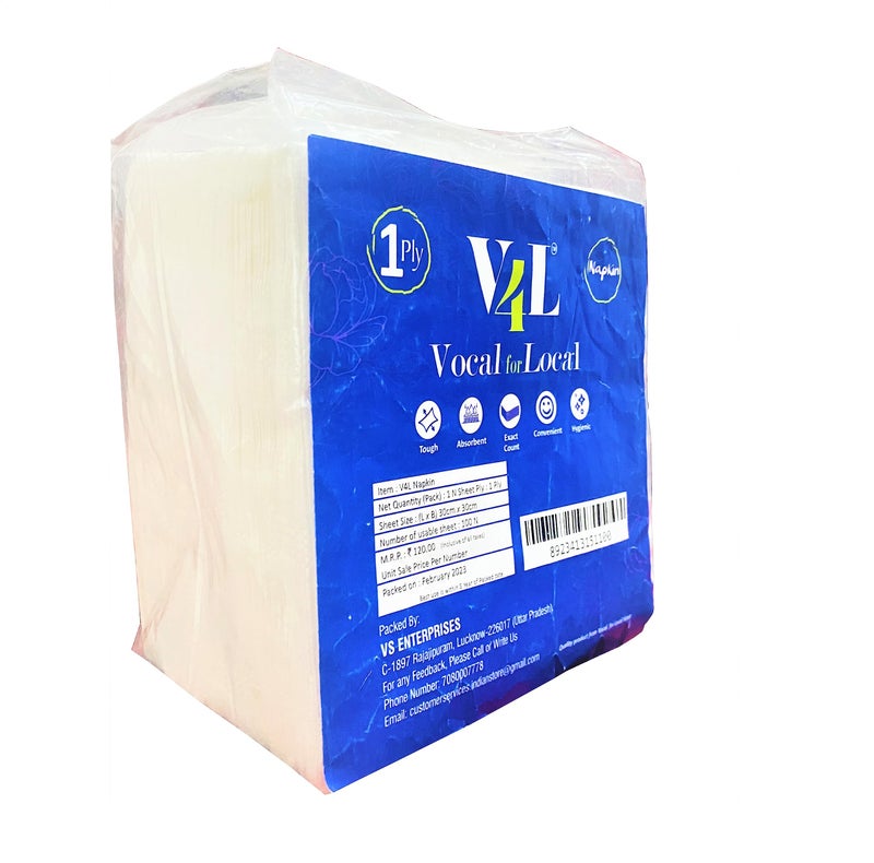 V4L Biodegradable Paper Napkins Tissue Paper Pack of 1000 - Image 1