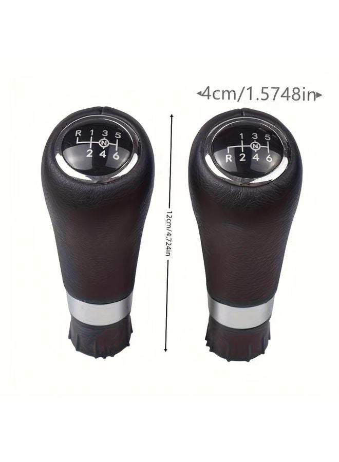 مقبض ناقل الحركة اليدوي من الجلد الأسود لمرسيدس بنز W203 W204 - Image 3