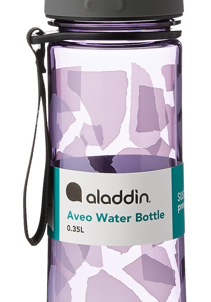 Aladdin Aveo Water Bottle 0.35L Violet Purple Animal Print - Image 1