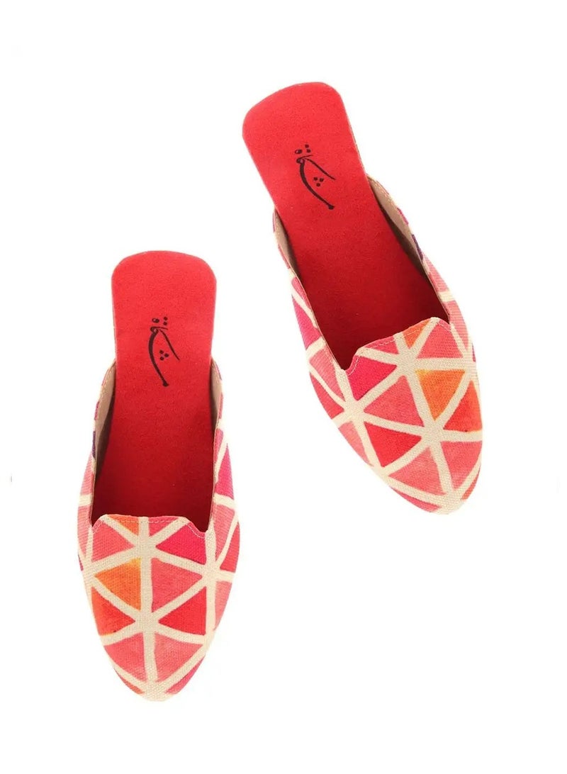 Mishkat Yaqott Babouche Slippers for Women (Red) - Image 2