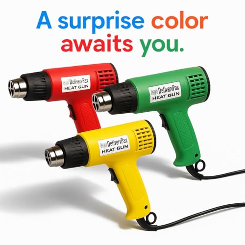 DELIVERYPAX 2000W Heat Gun with 20W Glue Gun & 5 Glue Sticks | Adjustable Temperature | Ideal for Industrial Use, Shrink Wrap, PVC, Paint Removal & DIY (Heat Gun + Glue Gun + Glue sticks) - Image 2