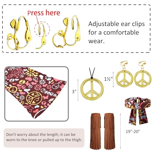Fairycece Plus Size 70s Costumes for Women 2XL 3XL 4XL Halloween Style Themed 60s Outfits - Image 5