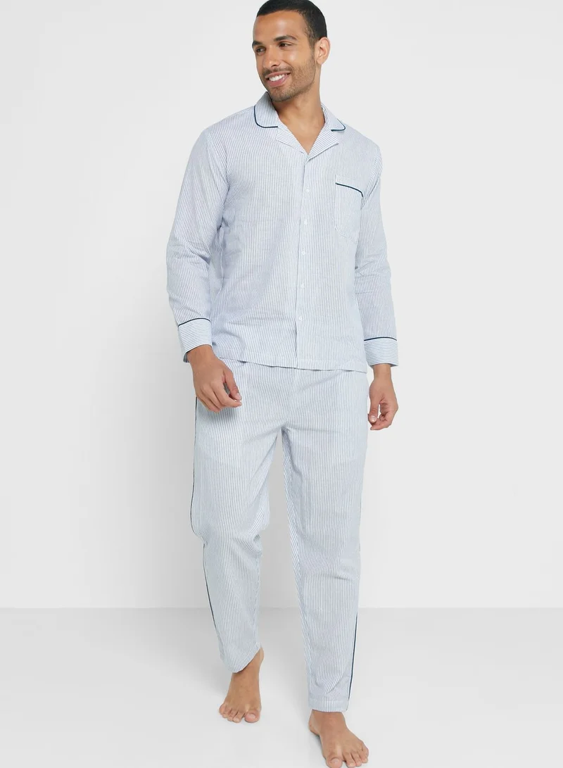 Robert Wood Stripe Pyjama Set