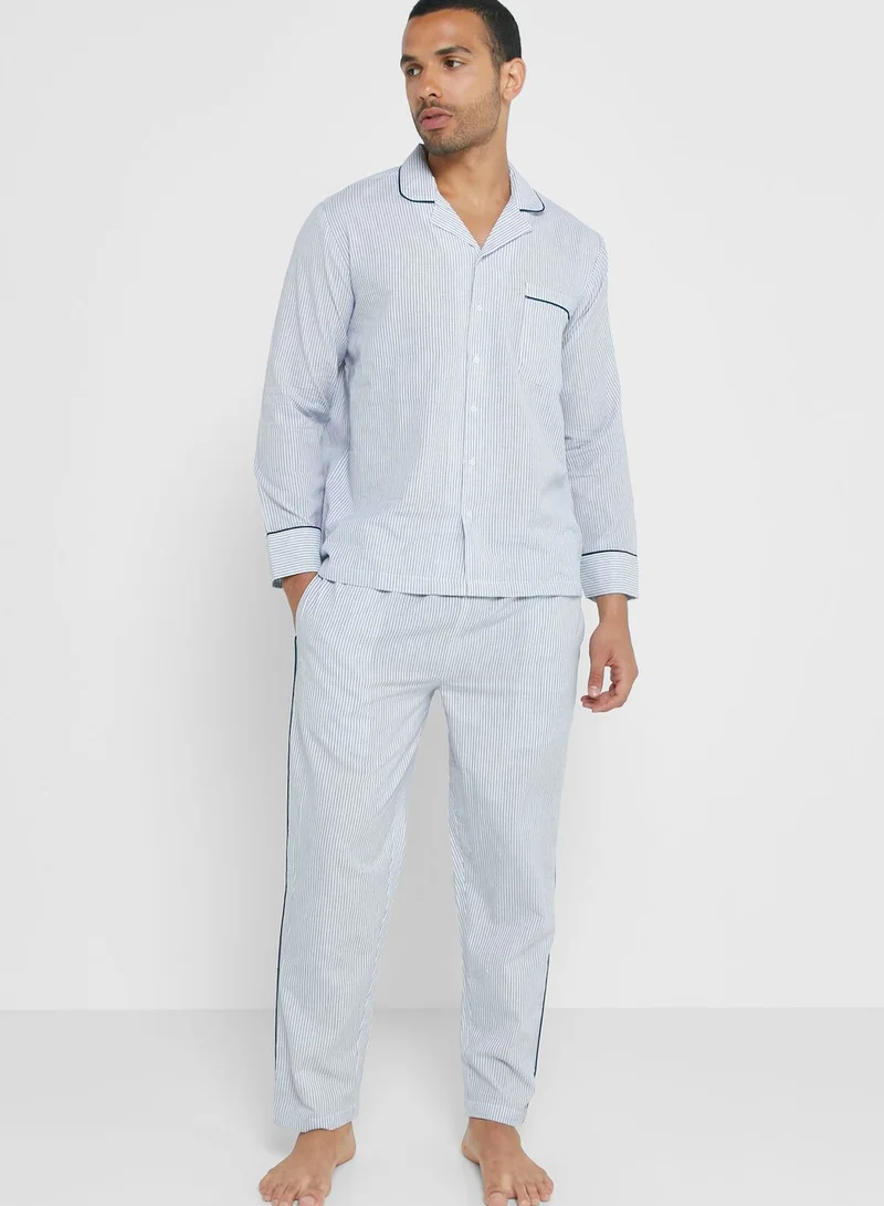 Robert Wood Stripe Pyjama Set