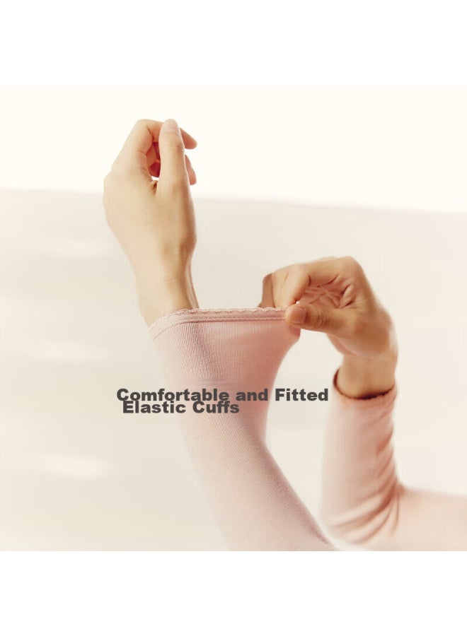 THREEGUN Sanqiang Women's Autumn Underwear Set, Pure Cotton Thermal Underwear, Round Neck Cotton Sweater And Pants, Inner Wear Base Layer Set  - Image 5
