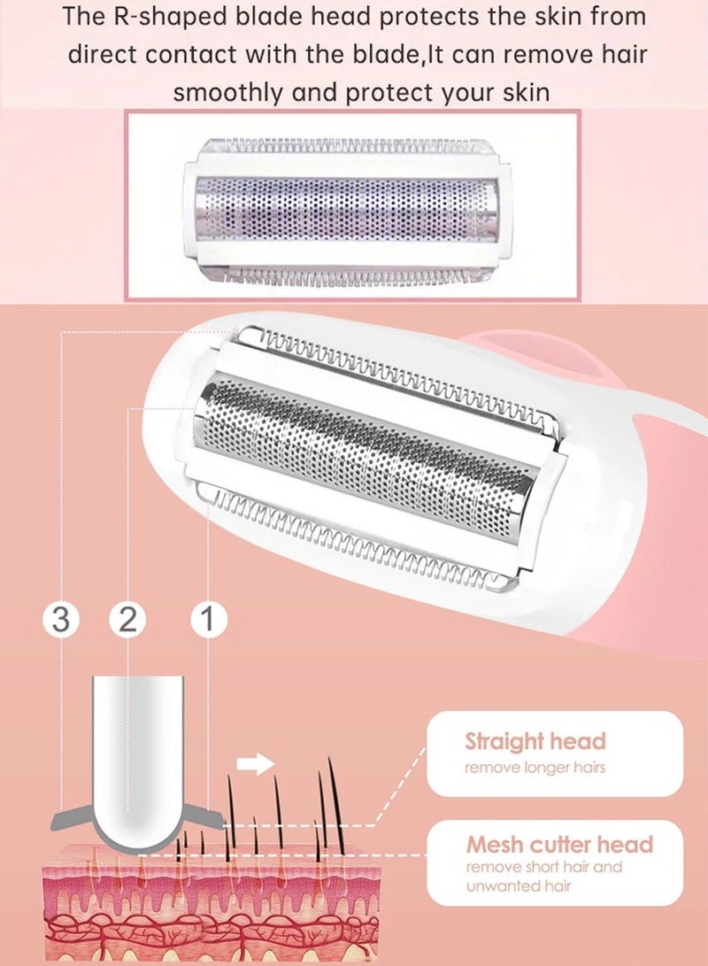 قطوب آلة الحلاقة الكهربائية القابلة لإعادة الشحن لإزالة الشعر بلطف من الإبطين والساقين والذراعين ، Pubic المناطق والجسم كله . - Image 5