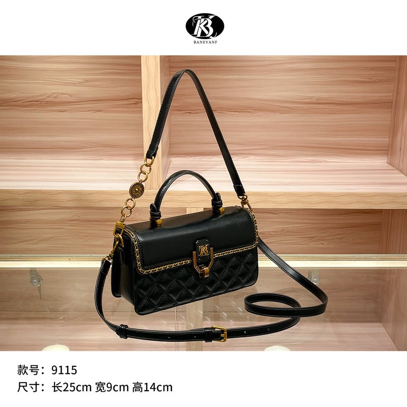 Kb Princess Bani High-End Genuine Genuine Genuine Rhomboid Handbag Women'S Fashionable All-Match Shoulder Crossbody Bag - Image 3