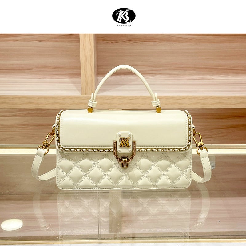 Kb Princess Bani High-End Genuine Genuine Genuine Rhomboid Handbag Women'S Fashionable All-Match Shoulder Crossbody Bag - Image 1