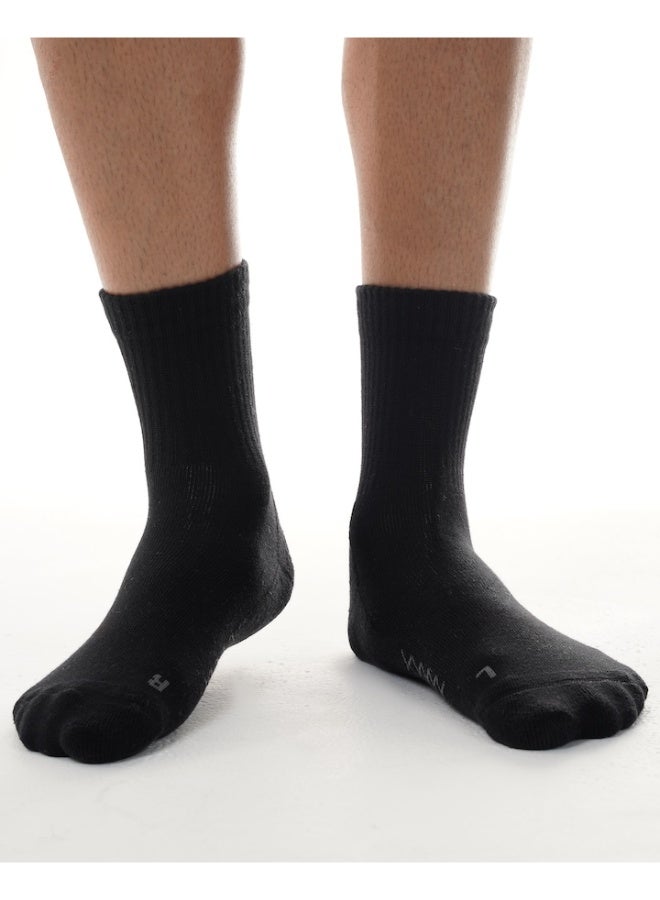 Elementa Mid-Length Comfort Socks 3 Pairs with Arch Support and Peppermint Oil Technology – Soft Breathable Everyday Socks - Black - Image 4