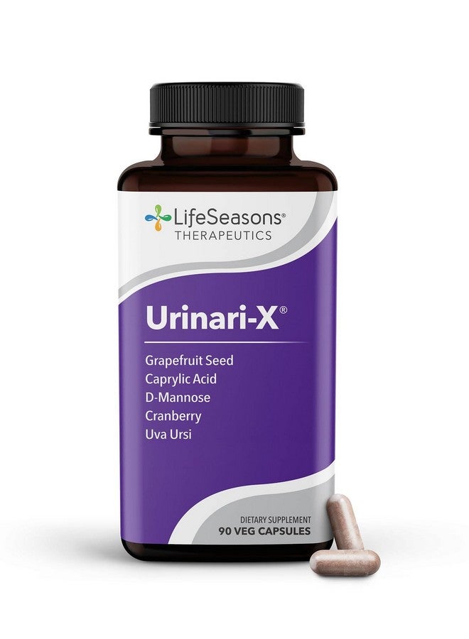 LifeSeasons Urinari-X - Urinary Tract Support - Fast Acting UTI Relief - Vitamin Supplement for Healthy Bladder Function & Immunity - D-Mannose, Cranberry, Caprylic Acid, Uva Ursi & Grapefruit - 90 Capsules - Image 1