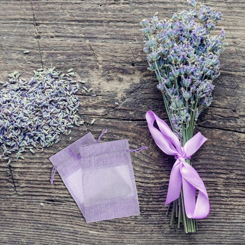 Toyvian Lavender Sachet Bags 10pcs 10x14cm Purple Empty Cotton Pouches Closet Deodorizer Home Fragrance Sachets - Image 3