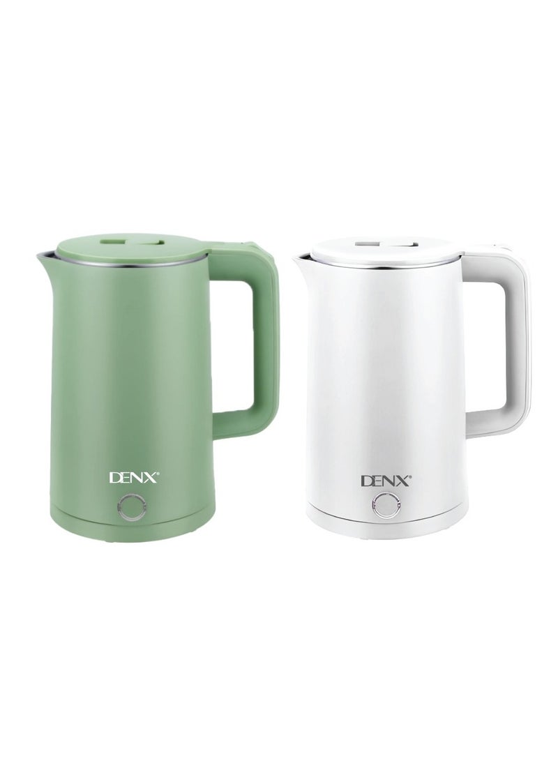 دينكس غلاية كهربائية من ستانلس ستيل مقاوم للصدا | سطح مزدوج الطبقات بملمس بارد بسعة 1.8 لتر  تسخين فائق السرعة بقوة 1500 واط | ايقاف تلقائي وحماية من الغليان الجاف , أبيض - Image 5