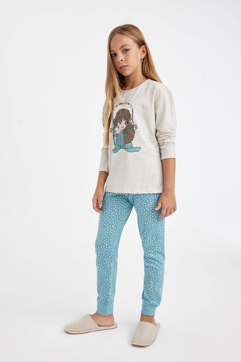 Girl Printed 2 Piece Pajama Set