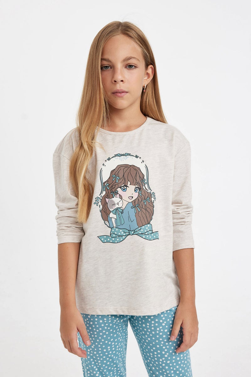 Girl Printed 2 Piece Pajama Set