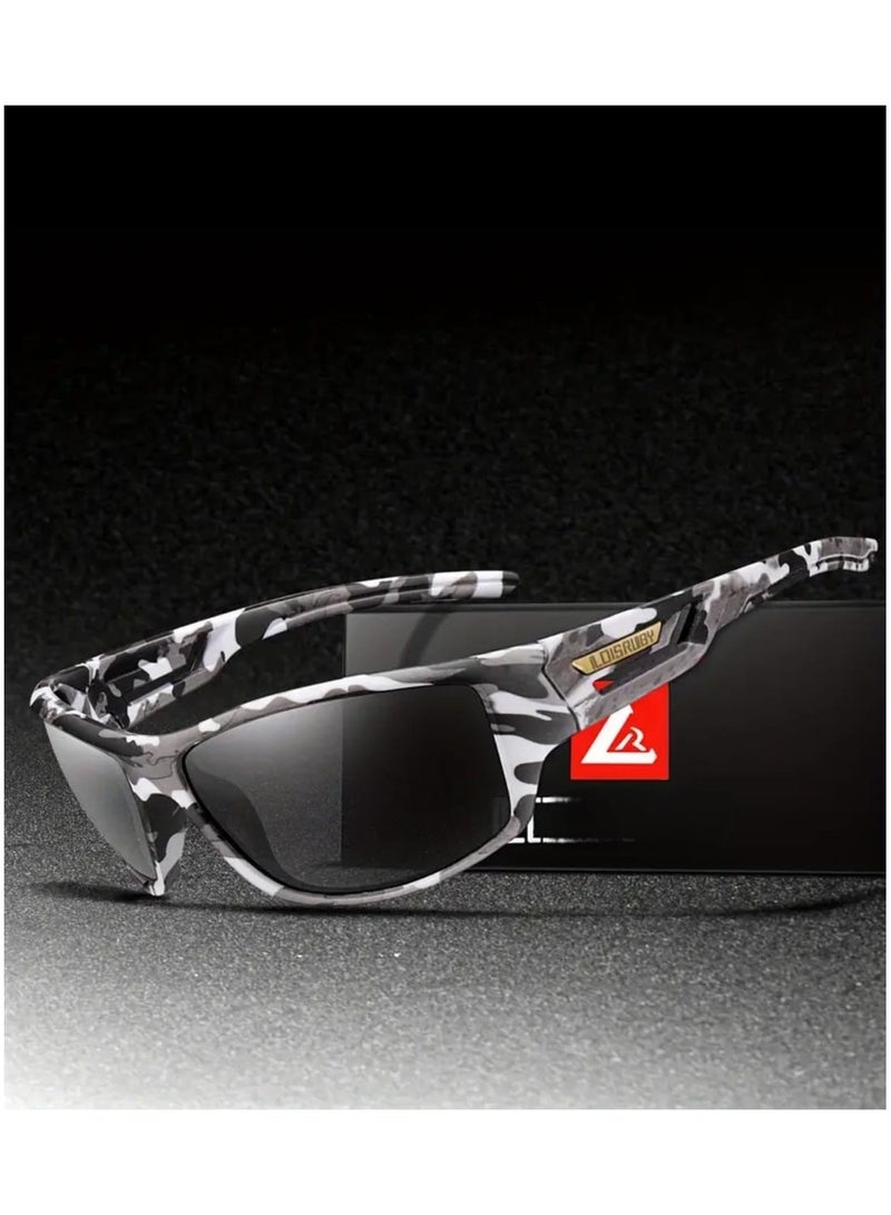 POLITE Camouflage White Military Style Sunglass for Men and Women, UV400 Polarized Outdoor Sunglasses for Cycling, Fishing, Hunting, Running, Offroad Driving - Image 3