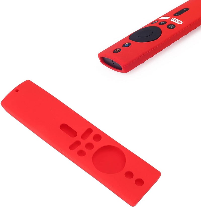 aqxreight Slip Remote Control Silicone Case for Mi Box S for Slip Remote Control Silicone Cover for Mi Box S 4K & TV Stick, Protective Case with Design Xiao (Red) - Image 3