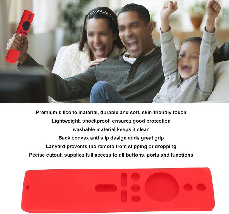 aqxreight Slip Remote Control Silicone Case for Mi Box S for Slip Remote Control Silicone Cover for Mi Box S 4K & TV Stick, Protective Case with Design Xiao (Red) - Image 4