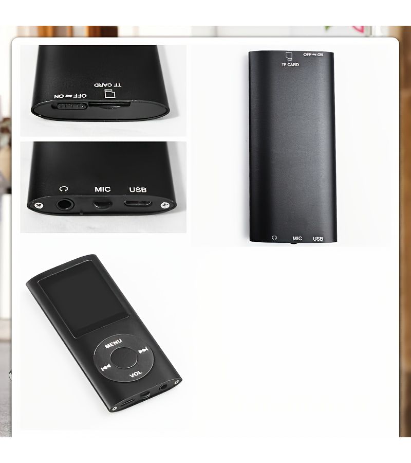 مشغل موسيقى جديد MP3 MP4 مع بطاقة ذاكرة 32 جيجابايت، سماعات رأس سلكية عالية الجودة خضراء اللون، وظيفة تسجيل الفيديو ووظيفة الكتاب الإلكتروني، شاشة LED بحجم 1.8 بوصة، بطارية سعة كبيرة - Image 3
