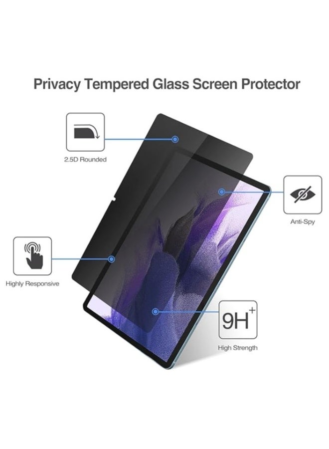 Privacy Screen Protector Compatible with Samsung Galaxy Tab S10 Ultra 2024 14.6 inch (SM-X920/X926), Anti-Spy Tempered Glass Tinted Screen Film Guard - Image 2