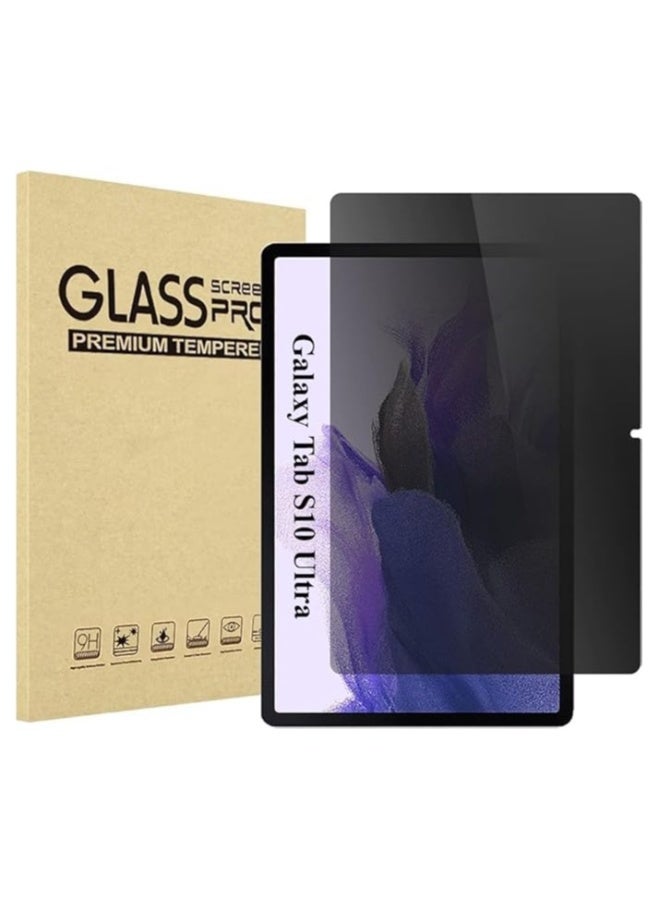 Privacy Screen Protector Compatible with Samsung Galaxy Tab S10 Ultra 2024 14.6 inch (SM-X920/X926), Anti-Spy Tempered Glass Tinted Screen Film Guard - Image 1