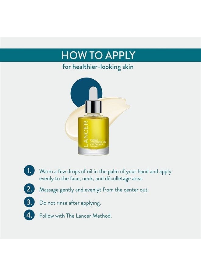 lancer Lancer Skincare Omega Hydrating Oil with Ferment Complex, Daily Facial Oil Moisturizer, 1 Fl Oz  - Image 5