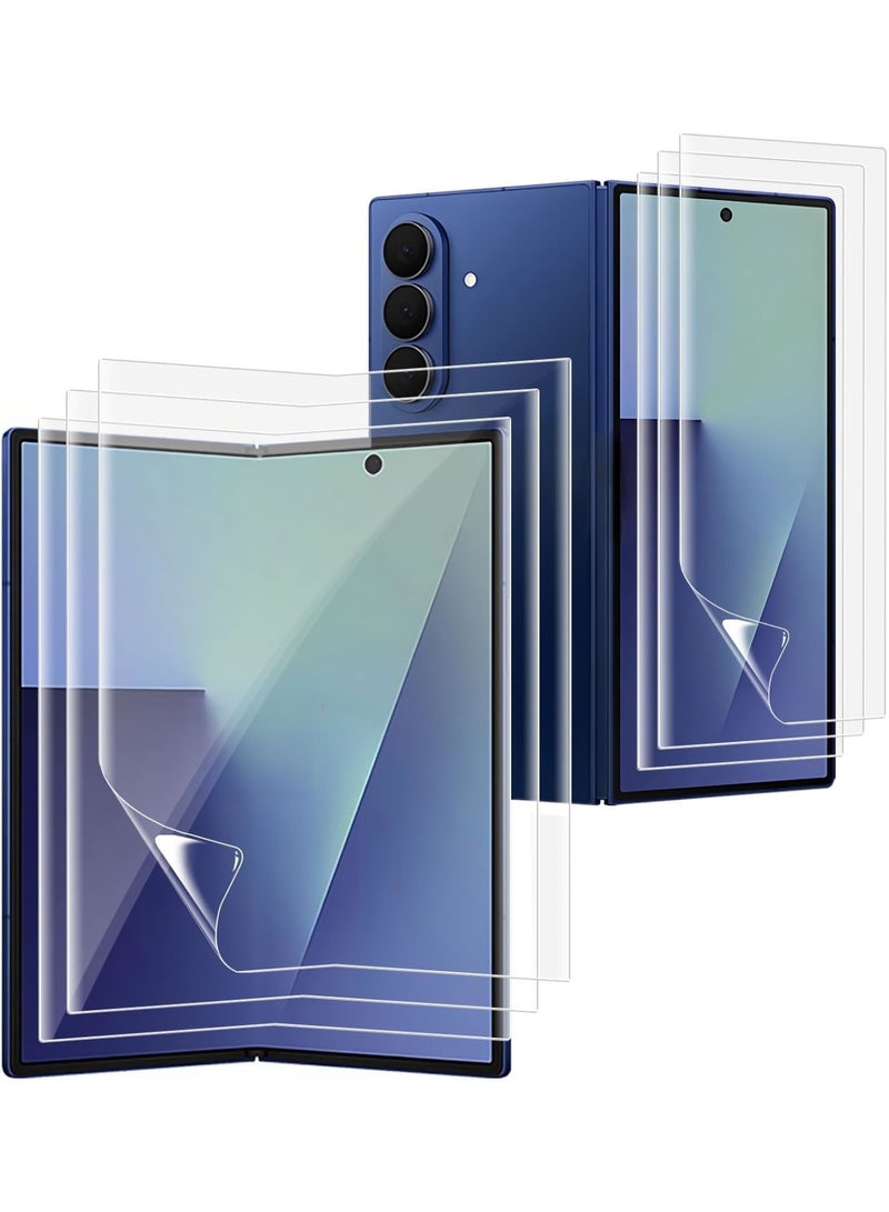 Screen Protector for Galaxy Z Fold 7, 【2+2+2 Pack】 HD Transparent Soft Flexible Film for Inner and Outer Screen, Anti-Scratch Bubble-Free Full Coverage Protective Film for Fold7 (Clear) - Image 1
