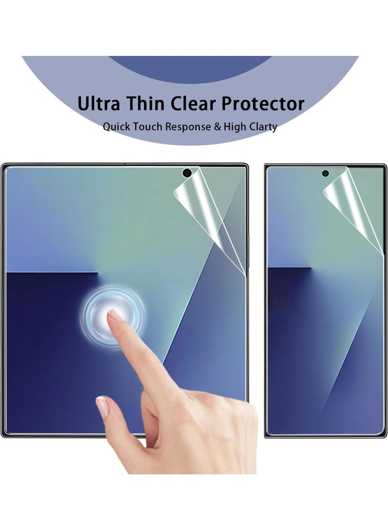 Screen Protector for Galaxy Z Fold 7, 【2+2+2 Pack】 HD Transparent Soft Flexible Film for Inner and Outer Screen, Anti-Scratch Bubble-Free Full Coverage Protective Film for Fold7 (Clear) - Image 4