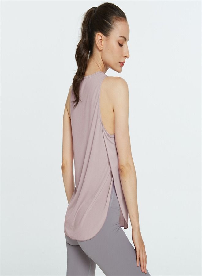 Loquat Women's Solid Color Loose Yoga Vest