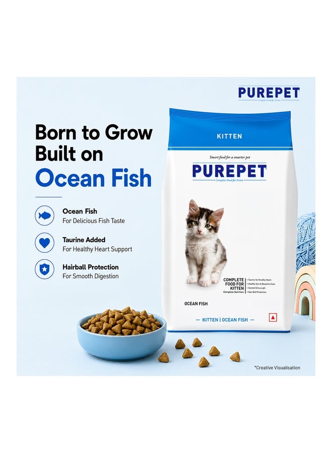 PUREPET Kitten Dry Cat Food  Ocean Fish - Image 3