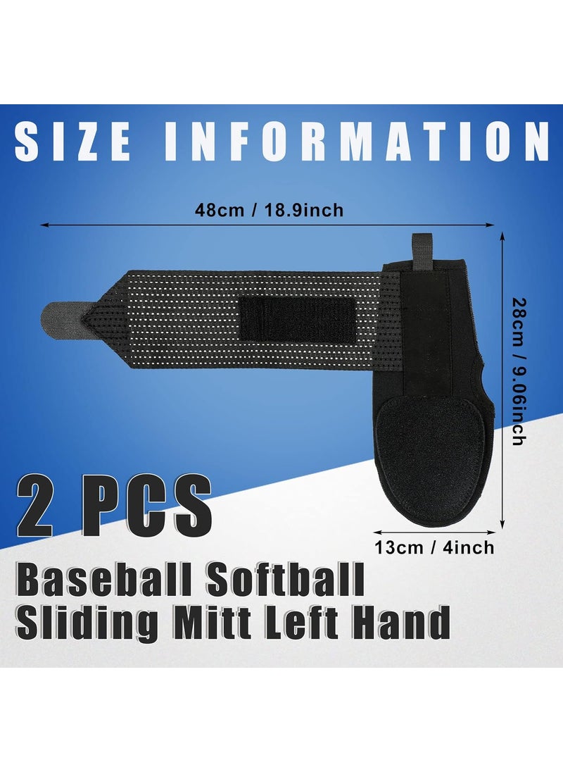 Sosation 2 Pcs Baseball Sliding Mitt Left Hand Softball Sliding Mitt for Baseball and Softball 1063 x 512 Inches Sliding Mitt Hand Protection for Men Women Adults  - Image 2