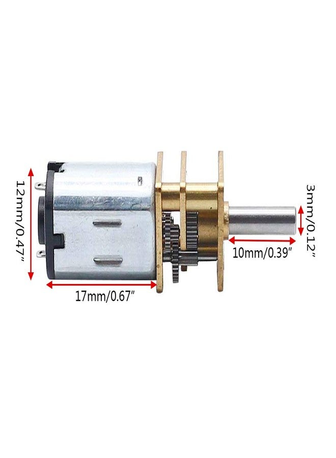 Augiimor 2PCS DC 6V 250RPM Speed Reduction Motor N20 3mm Shaft Mini Metal Gearwheel Gear Motor with Full Metal Gearbox Micro Motor - Image 4