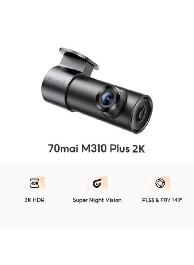 70M310 Plus 2K  Car Dash Camera, Type‑C, Voice Control, 143° Wide Angle