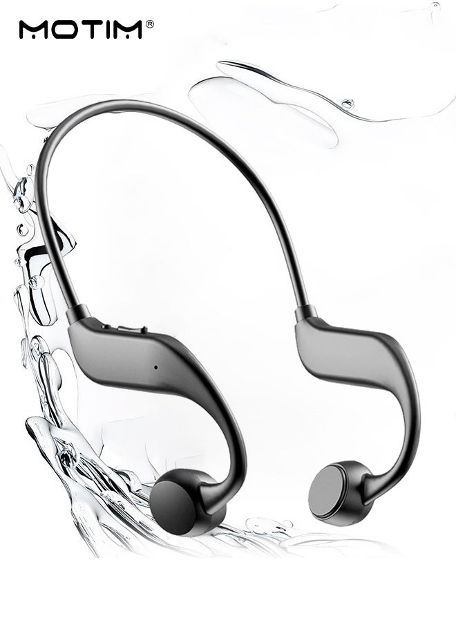 Motim - Open-Ear Bluetooth Neckband Headphones, Bone Conduction Wireless Headphones with Mic, Driver Enhanced Bass, Clear Calls, IPX5 Waterproof Sweatproof Headset, USB-C Fast Charging - Image 1