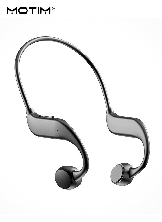 Motim - Open-Ear Bluetooth Neckband Headphones, Bone Conduction Wireless Headphones with Mic, Driver Enhanced Bass, Clear Calls, IPX5 Waterproof Sweatproof Headset, USB-C Fast Charging - Image 1