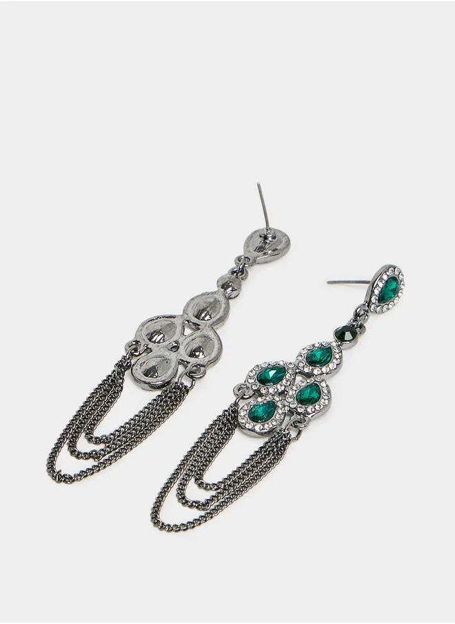 ستايلي Water Drop Rhinestone Earrings