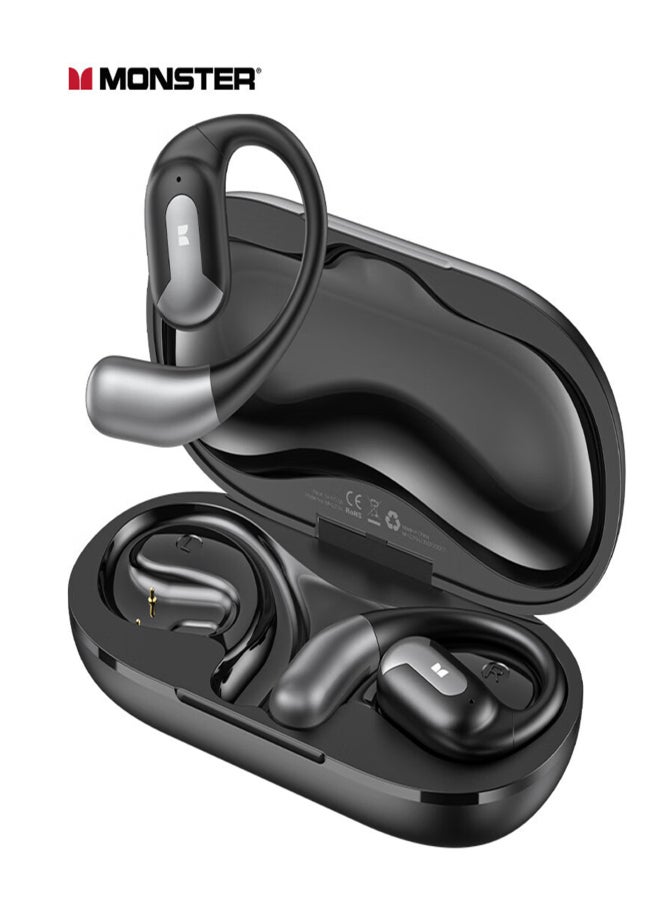 MONSTER AC317 Open Ear Headphone BT 5.4 Sport Earbuds with Earhooks Noise Cancelling Stereo Wireless Earphones Built-in Mic Waterproof - Image 1