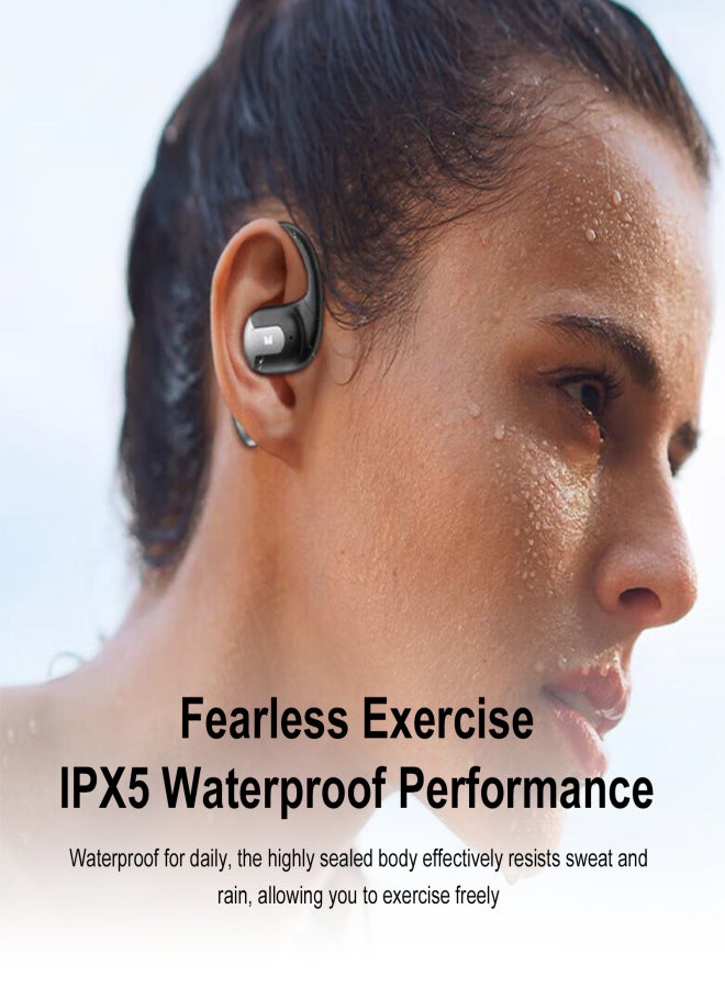 MONSTER AC317 Open Ear Headphone BT 5.4 Sport Earbuds with Earhooks Noise Cancelling Stereo Wireless Earphones Built-in Mic Waterproof - Image 2