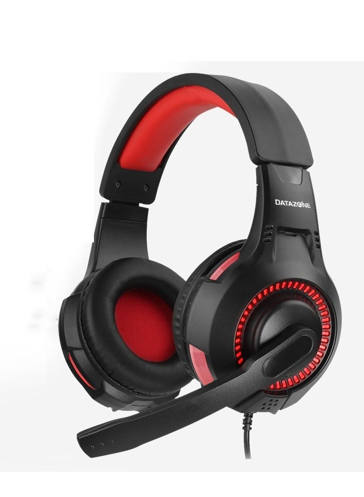 Datazone Wired Gaming Headset in Red Color with Noise Cancelling and High-Precision Surround Sound – Compatible with PS5, PS4, PC, XBOX – Premium Quality Designed for Gaming Enthusiasts - Image 1