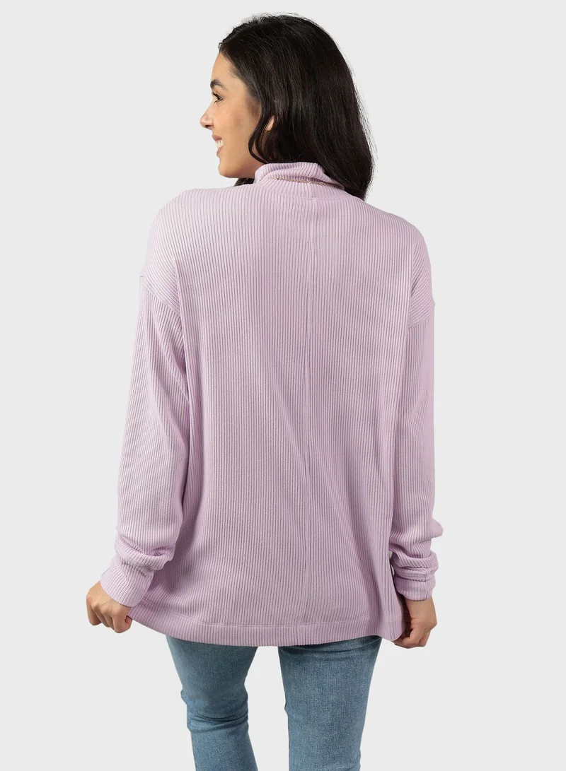 American Eagle Mock Neck Top
