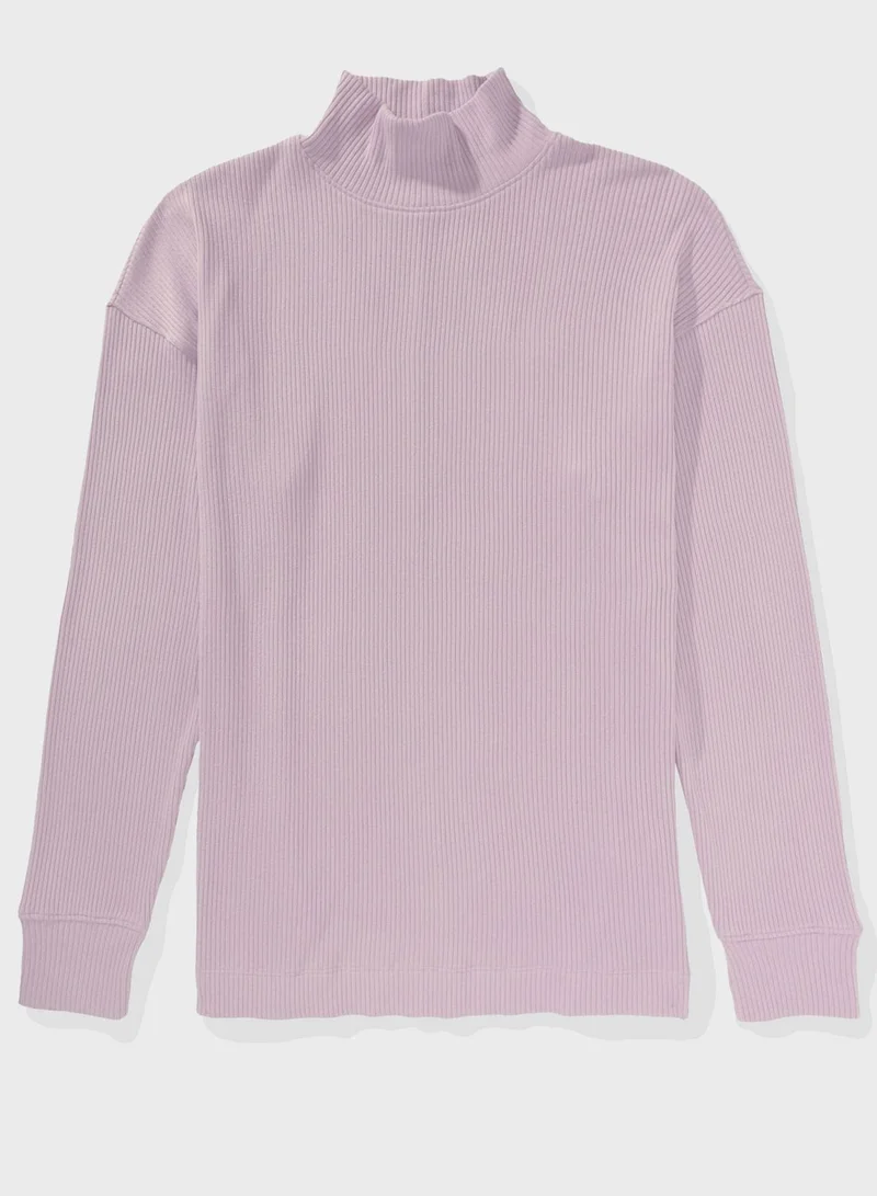 American Eagle Mock Neck Top