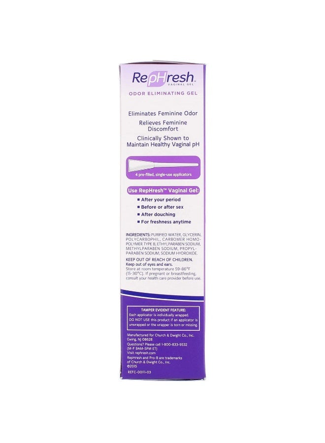 RepHresh Vaginal Gel, Odor Eliminating Gel, 4 ea (Pack of 2) - Image 3