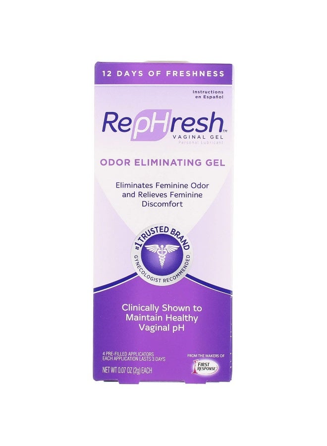 RepHresh Vaginal Gel, Odor Eliminating Gel, 4 ea (Pack of 2) - Image 1