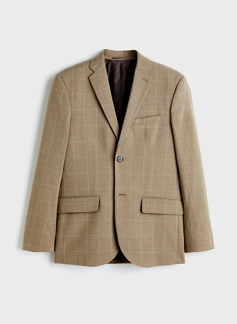 H&M Checked Slim Fit Blazer